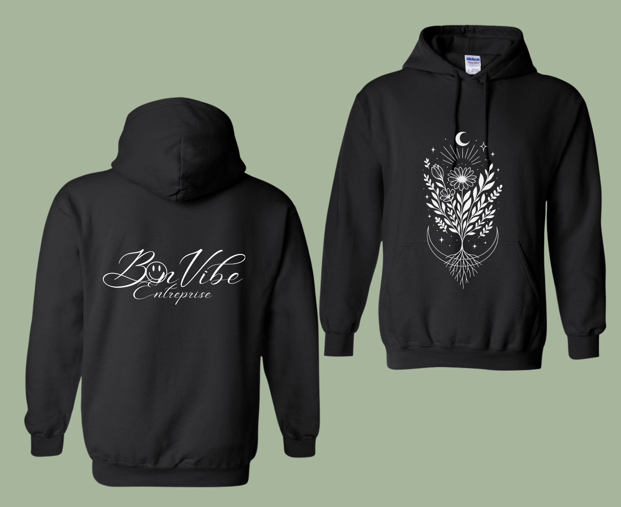 Hoodie Floral Céleste