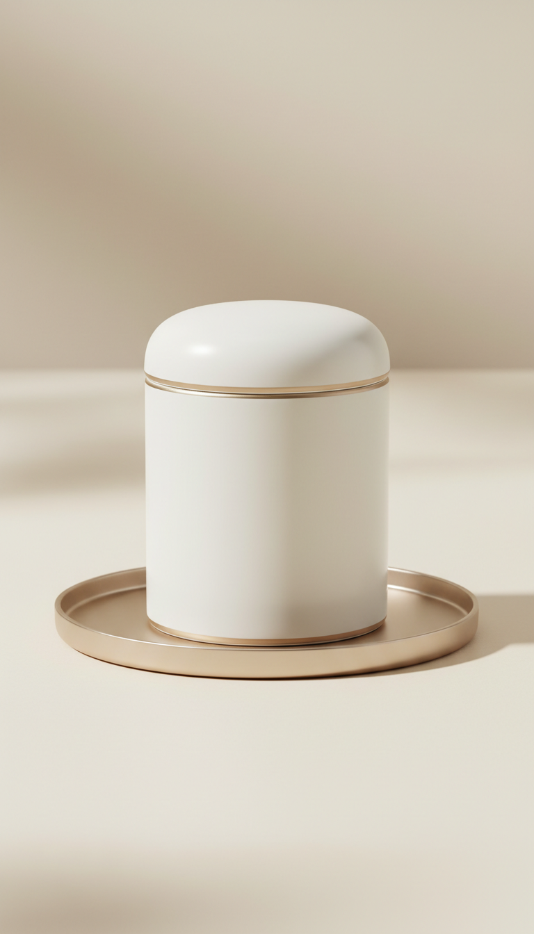 Bougie signature en porcelaine ivoire